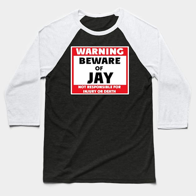 Beware of Jay Baseball T-Shirt by BjornCatssen